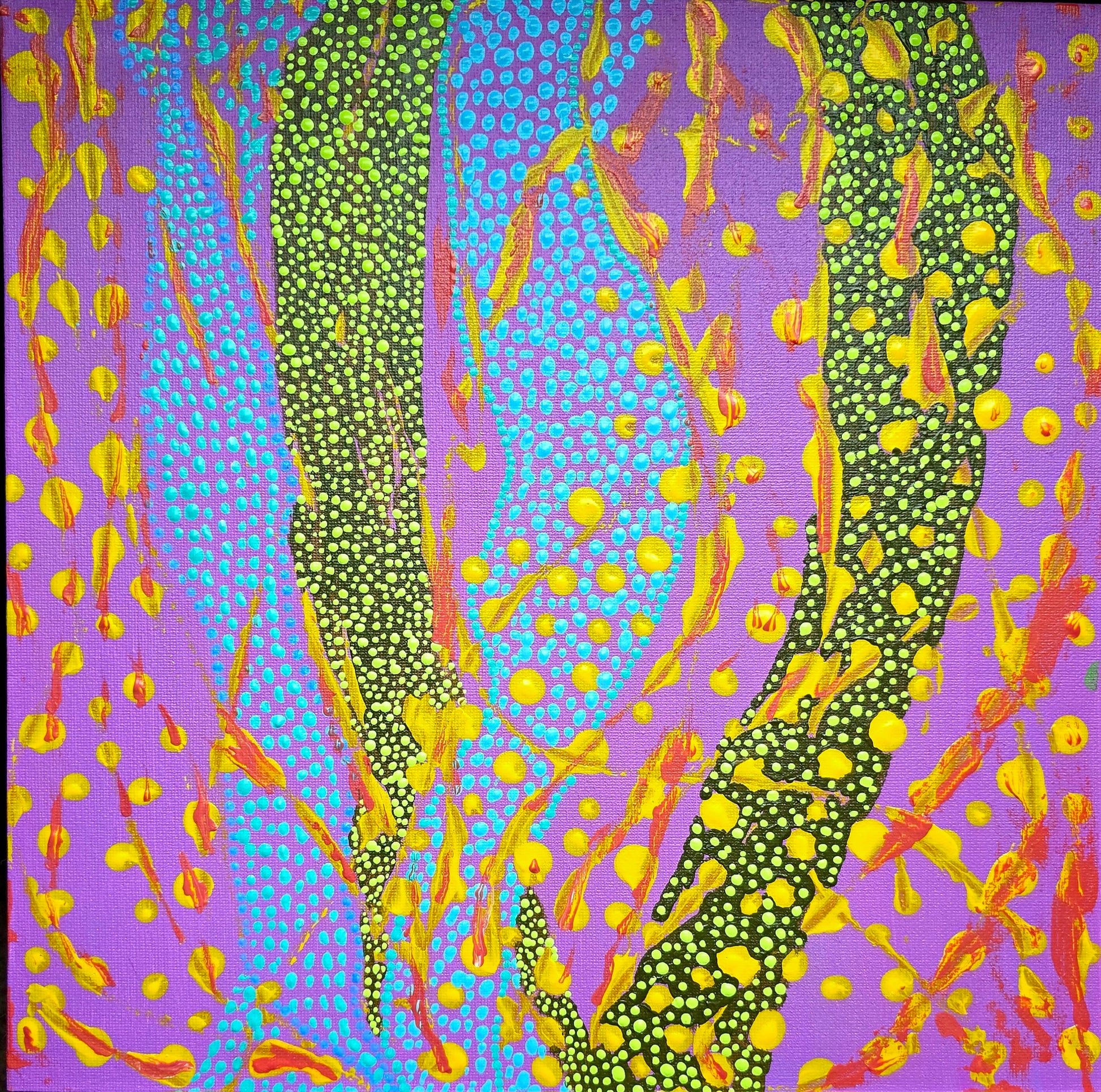 Blossoms | Dot Series | 12" x 12" | Acrylic on panel board | 2025 | Unframed