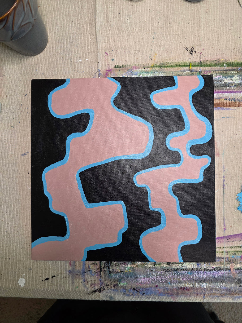 Wired | Expression Series | 12" x 12" | Acrylic on canvas board | 2025 | Unframed