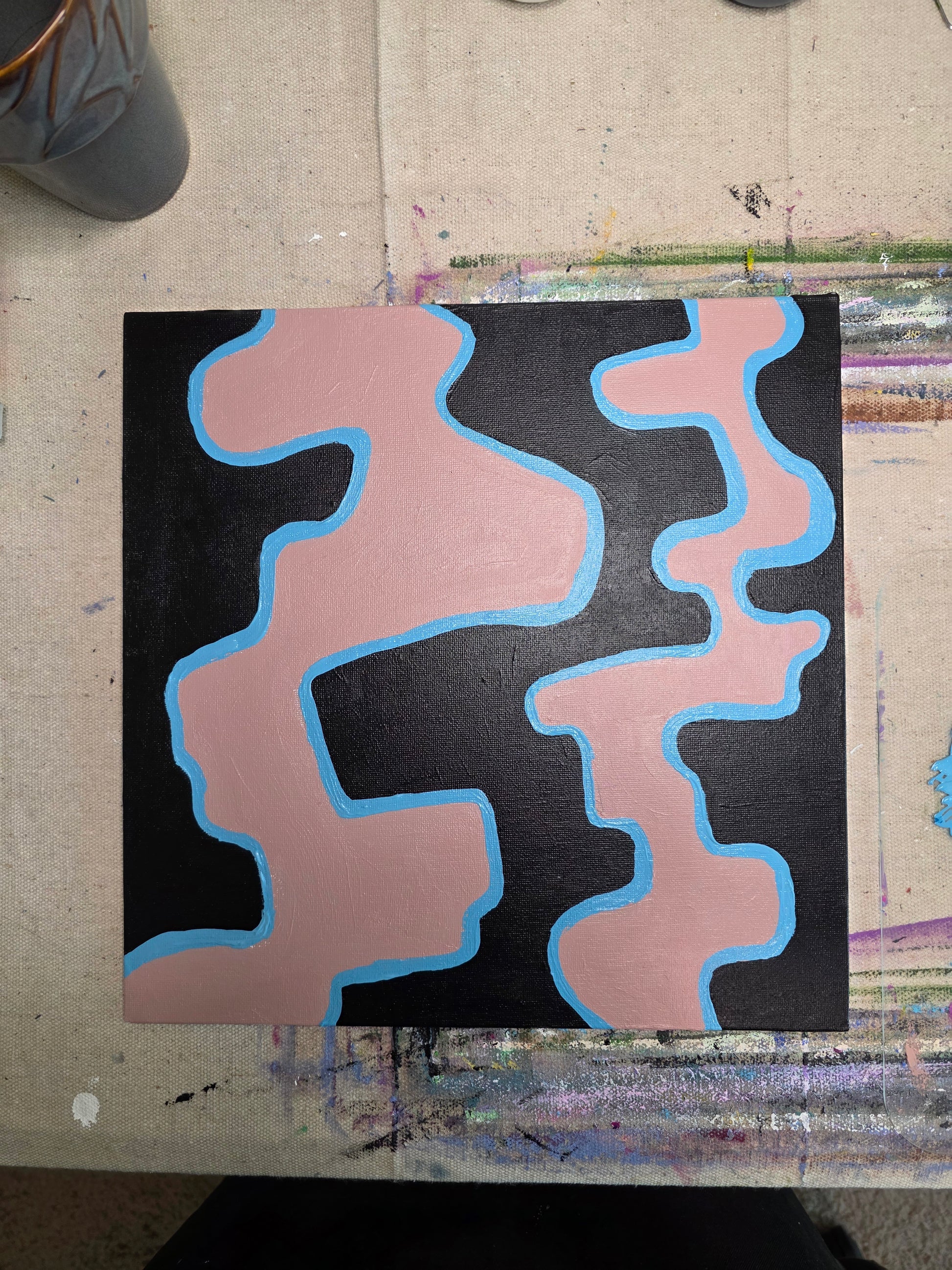 Wired | Expression Series | 12" x 12" | Acrylic on canvas board | 2025 | Unframed