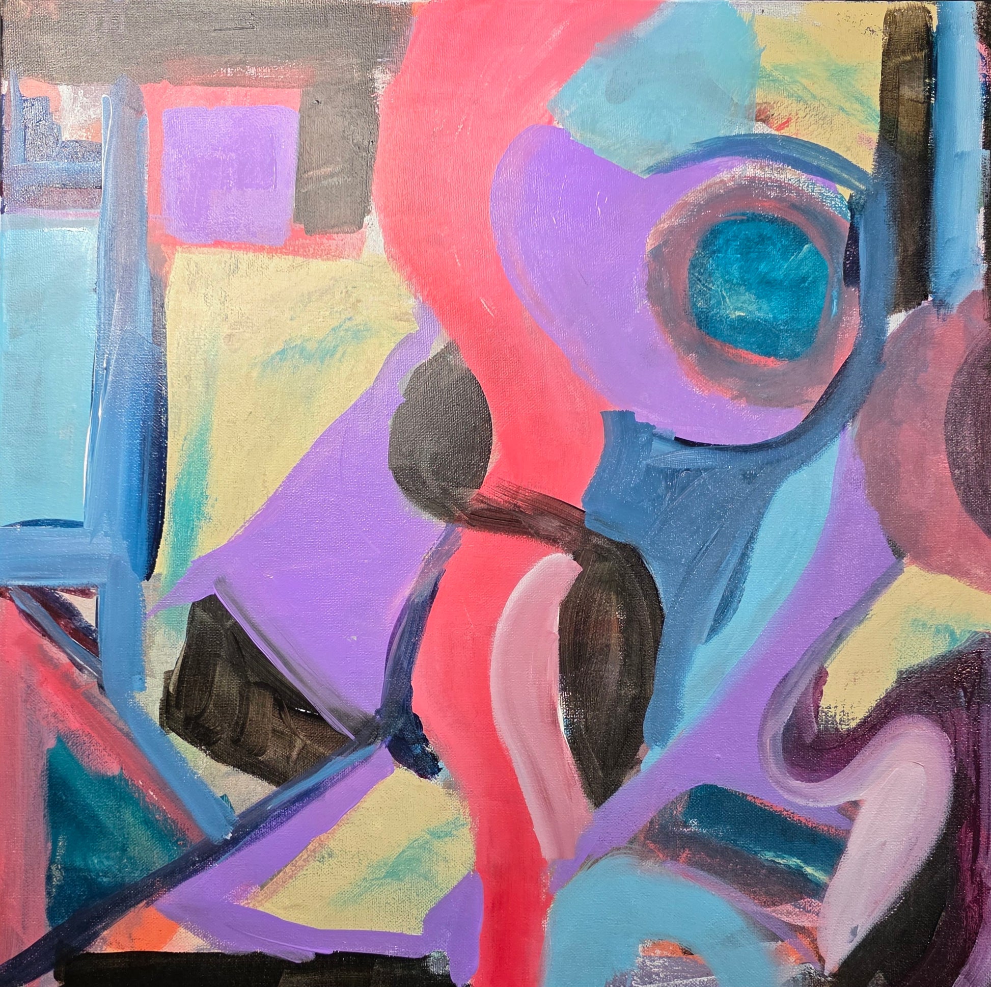 Flow | Expression Series | 20" x 20" | Acrylic and mixed media on canvas | 2025