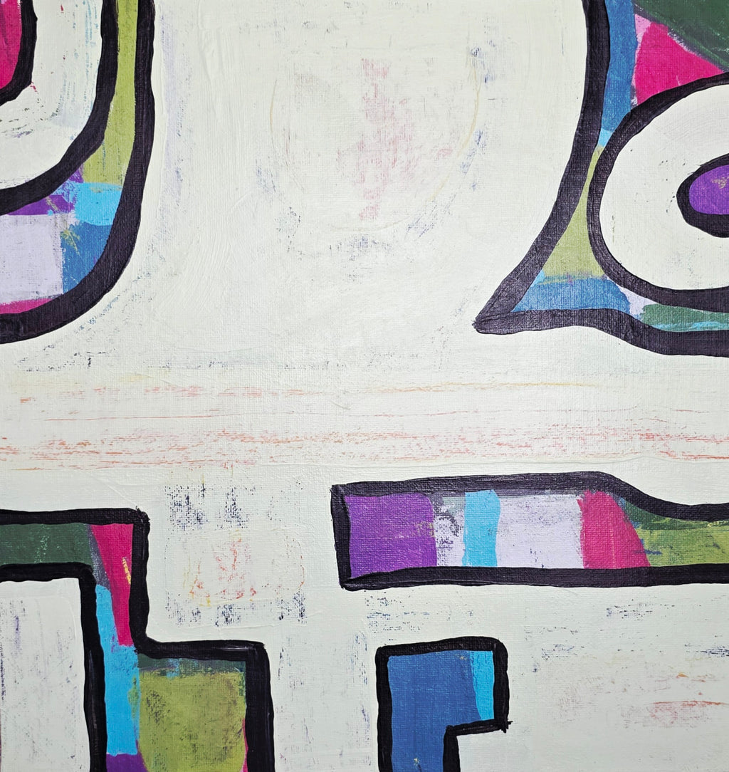 Channeling | Geometric Series | 12" x 12" | Acrylic on canvas board | 2025 | Unframed