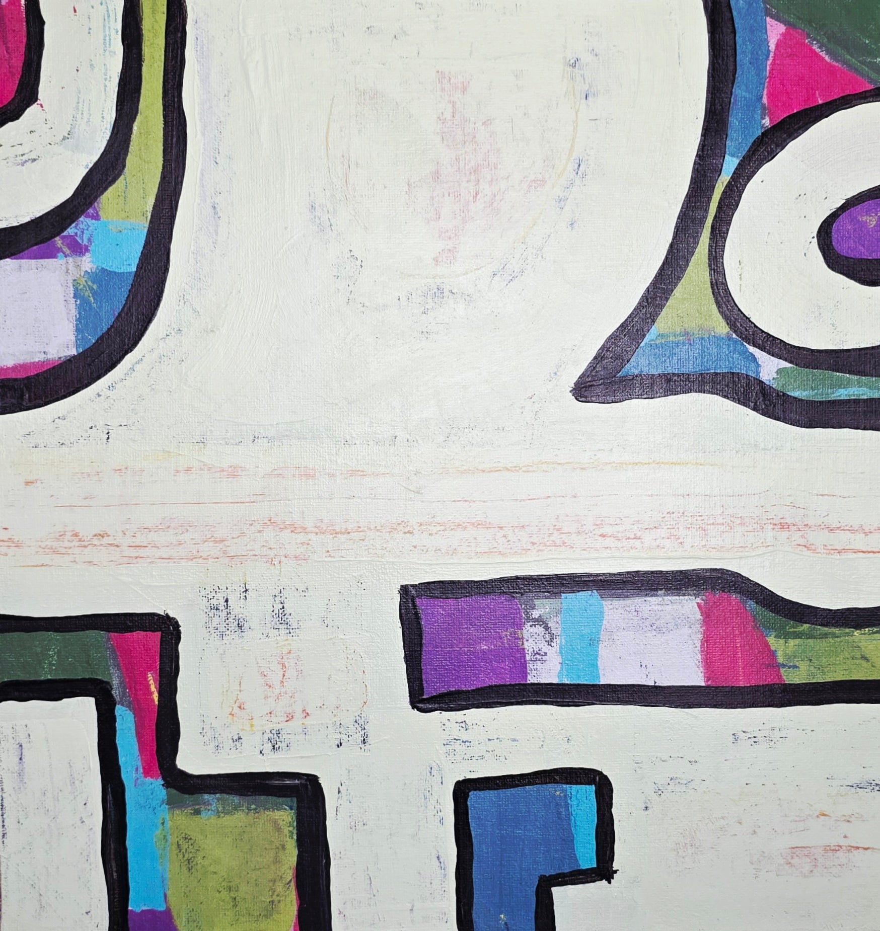 Channeling | Geometric Series | 12" x 12" | Acrylic on canvas board | 2025 | Unframed