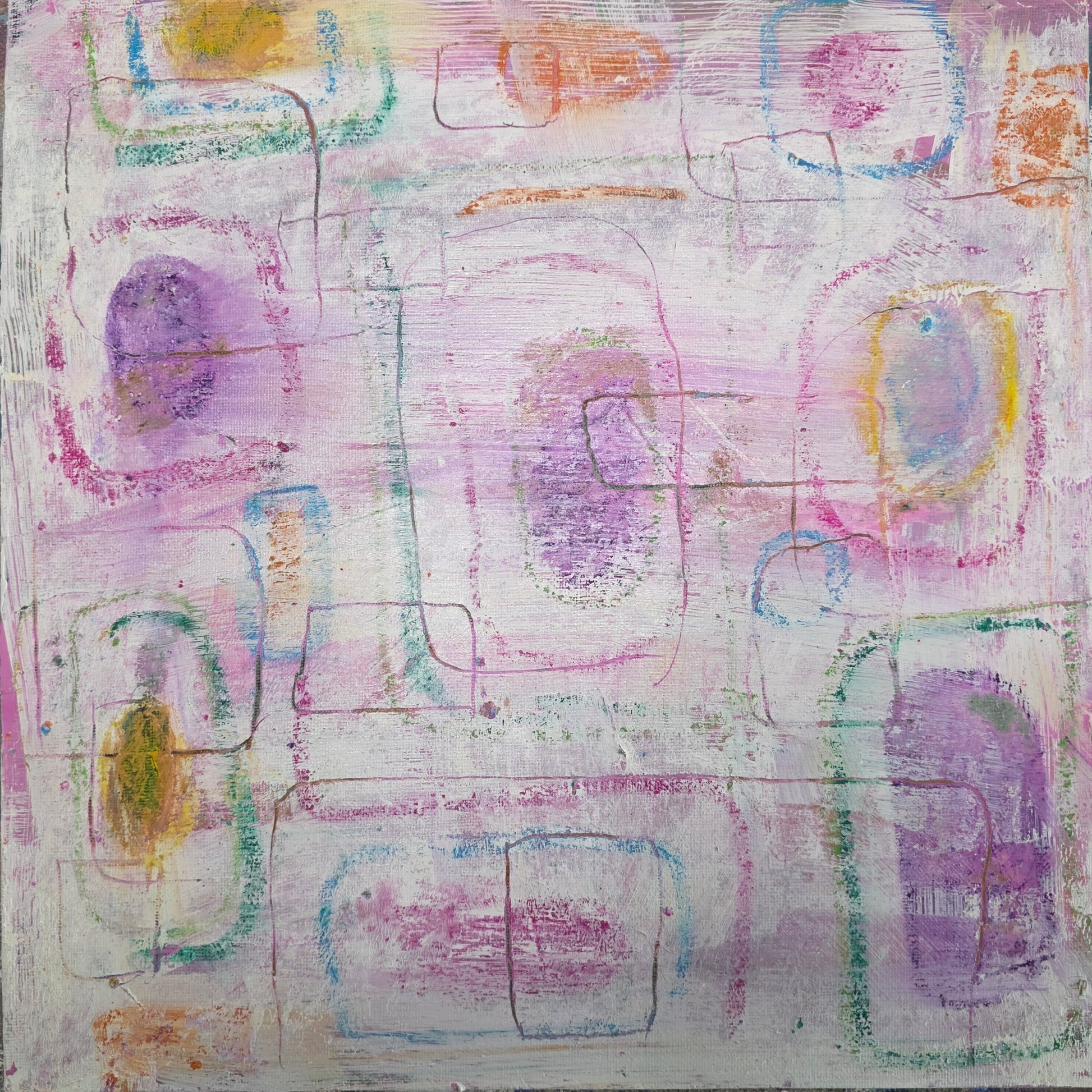 Dividing | Geometric Series | 12" x 12" | Acrylic on canvas board | 2025 | Unframed