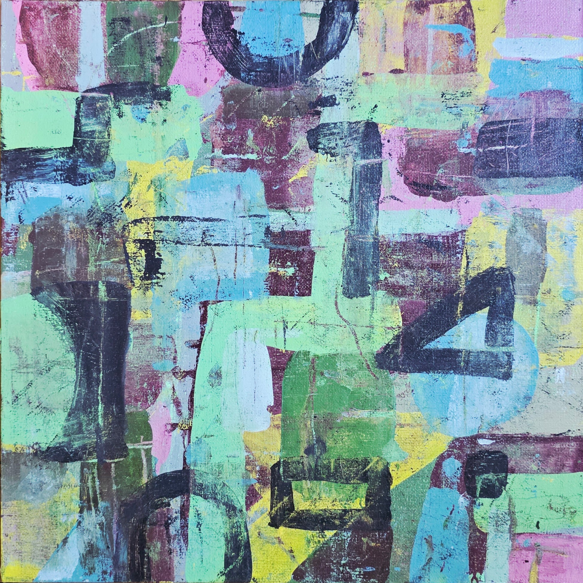 Verve | Geometric Series | 12" x 12" | Acrylic on canvas board | 2025 | Unframed